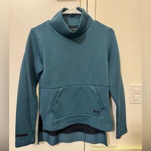 Under Armour Teal Blue Funnel-Neck Sweatshirt size XS